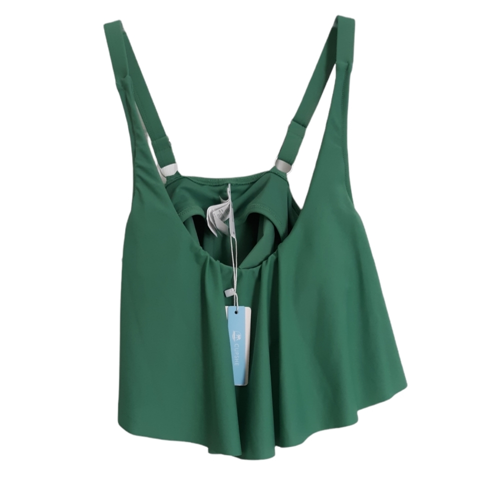 New Cupshe 0X Green Tankini Top